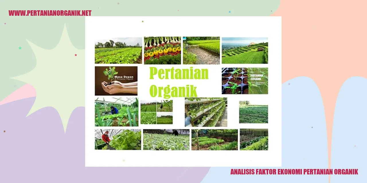 analisis faktor ekonomi pertanian organik