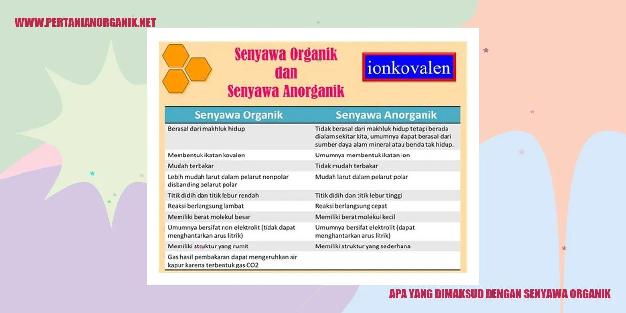 Apa yang Dimaksud dengan Senyawa Organik