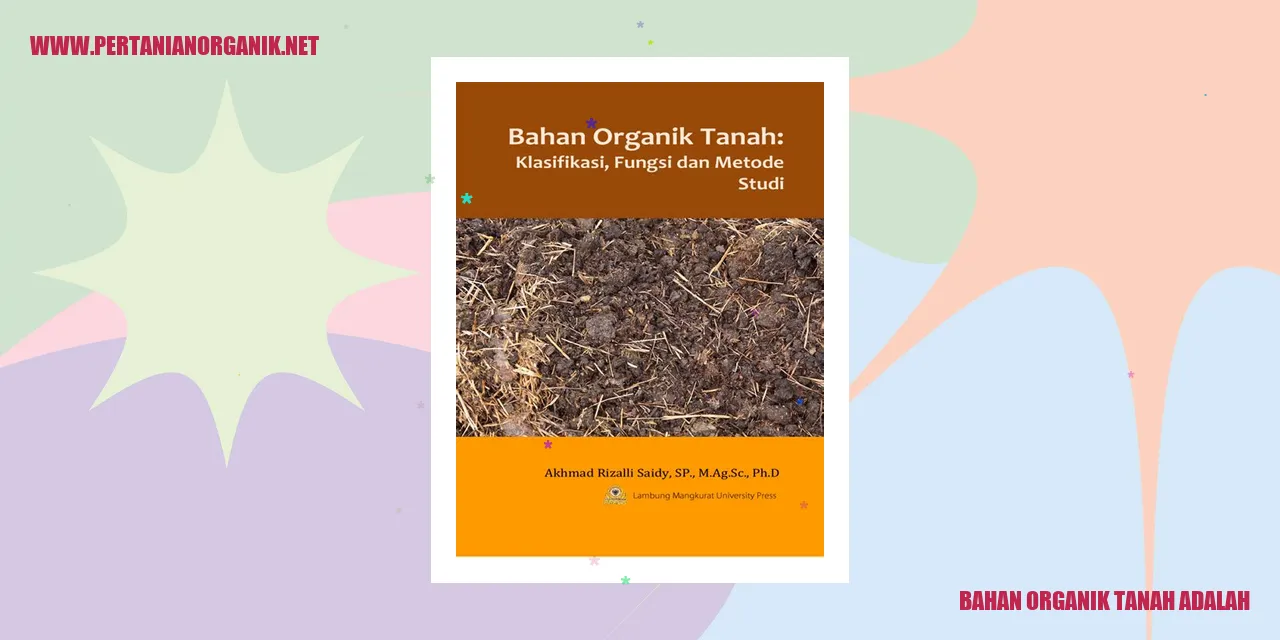 Bahan Organik Tanah