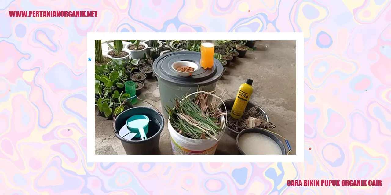 Cara Bikin Pupuk Organik Cair