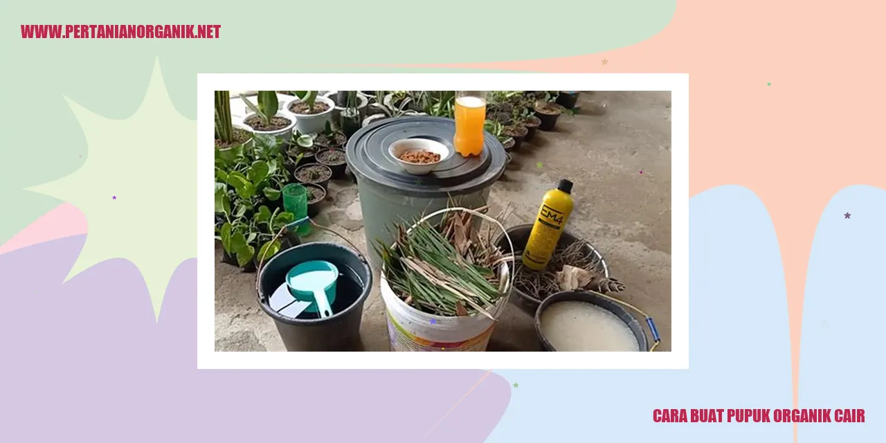 Cara Buat Pupuk Organik Cair