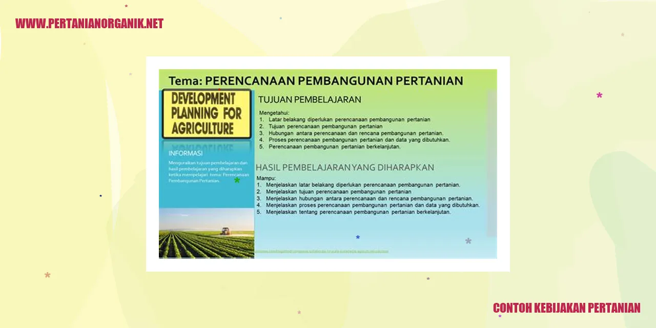 Contoh Kebijakan Pertanian - Pembenahan Jalan dan Irigasi