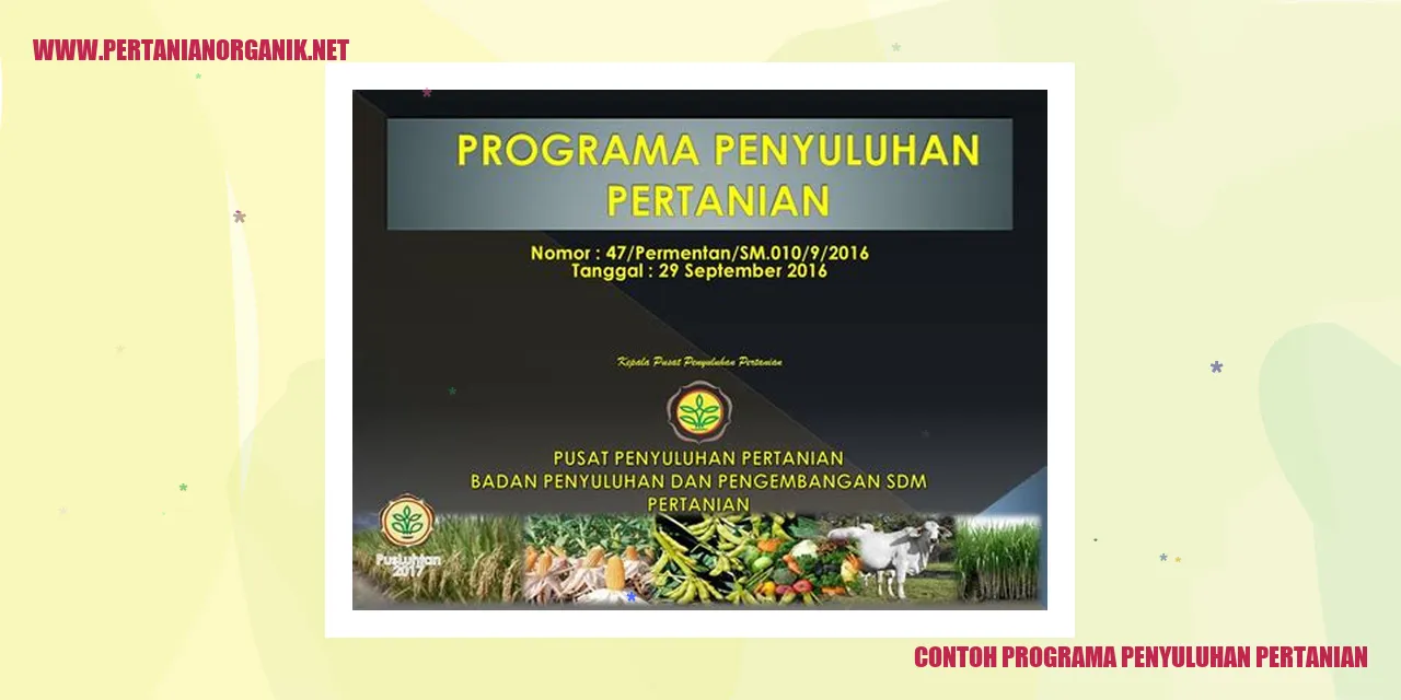 Contoh programa penyuluhan pertanian