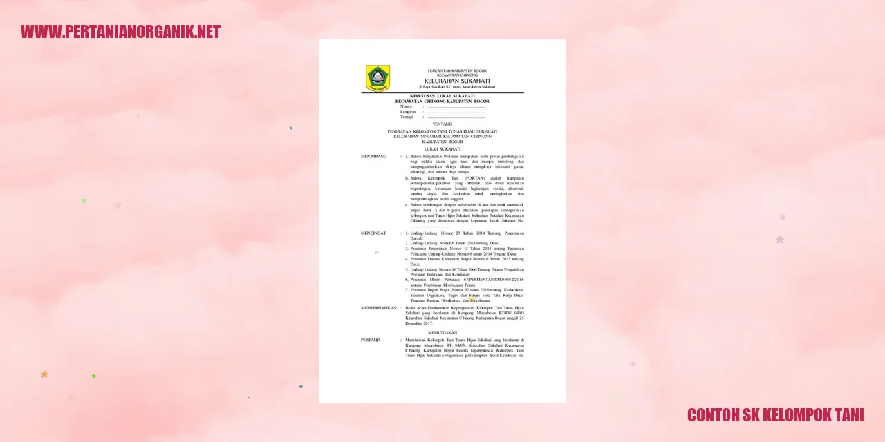 contoh surat keputusan kelompok tani