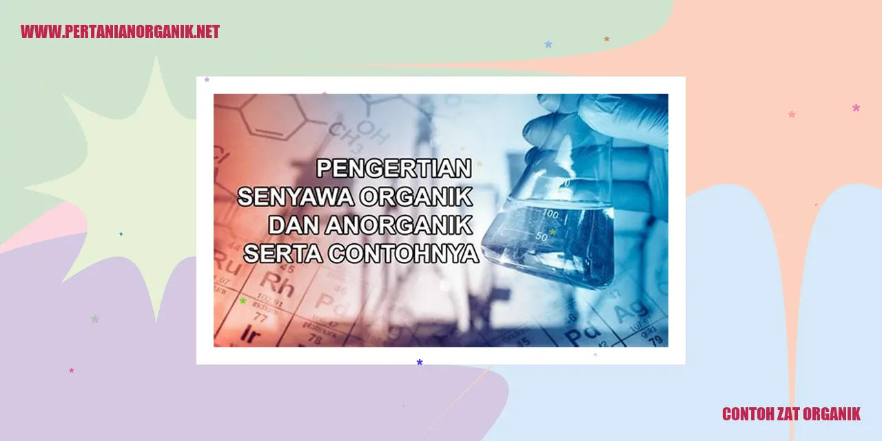 contoh zat organik