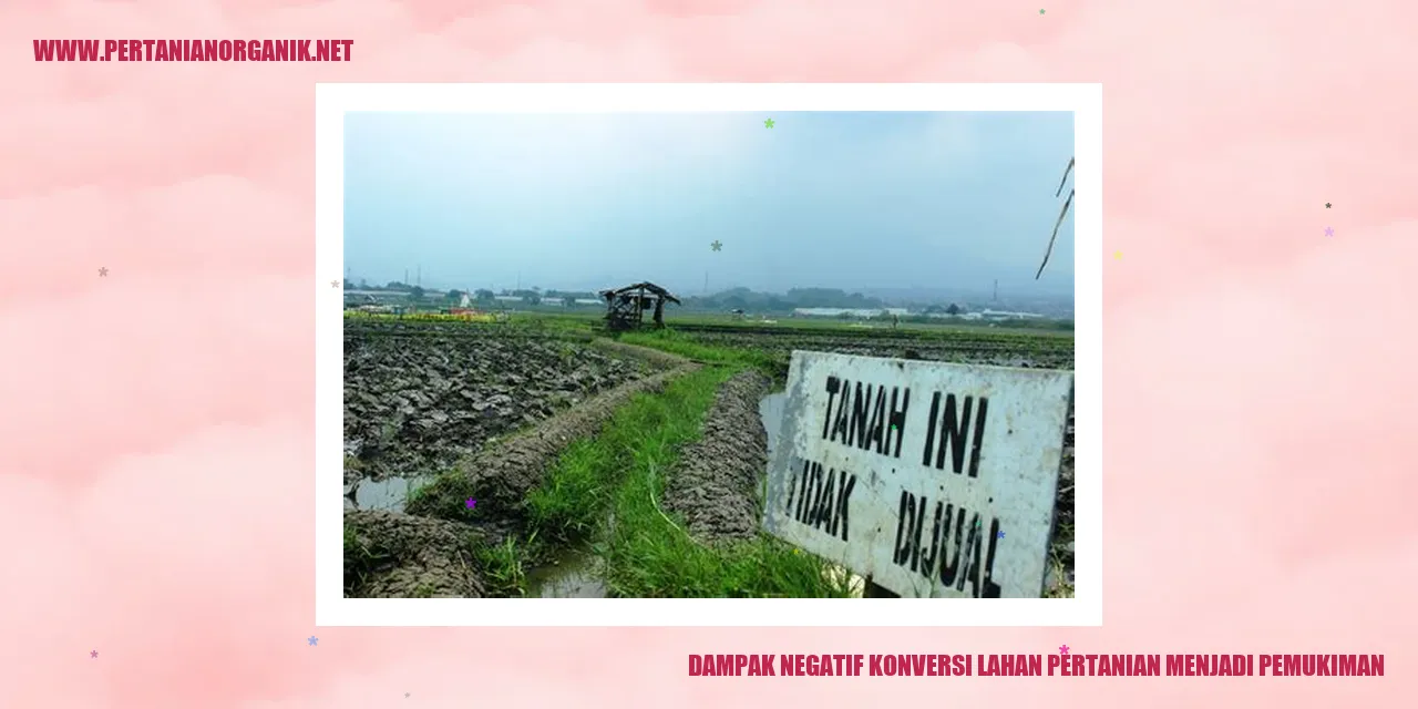 Dampak Negatif Konversi Lahan Pertanian Menjadi Pemukiman