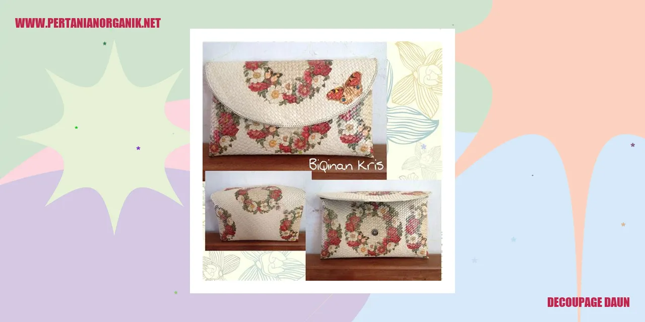 Kerajinan decoupage daun