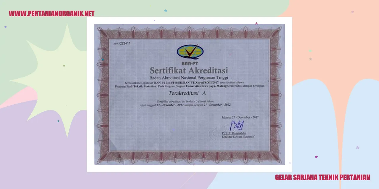 Gelar Sarjana Teknik Pertanian