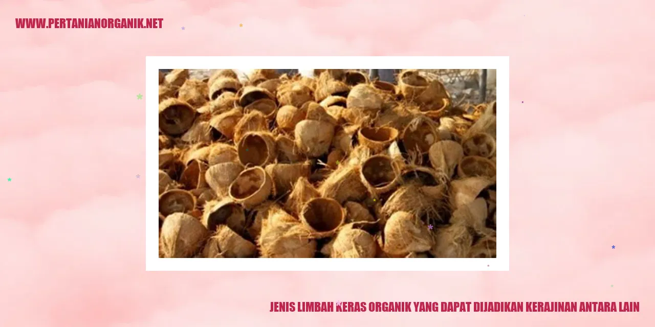 jenis limbah keras organik yang dapat dijadikan kerajinan antara lain