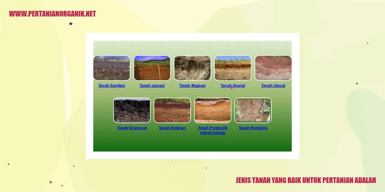 jenis tanah yang baik untuk pertanian adalah
