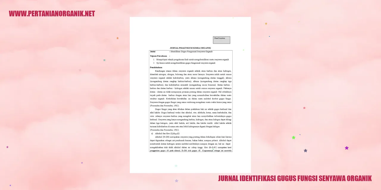 jurnal identifikasi gugus fungsi senyawa organik