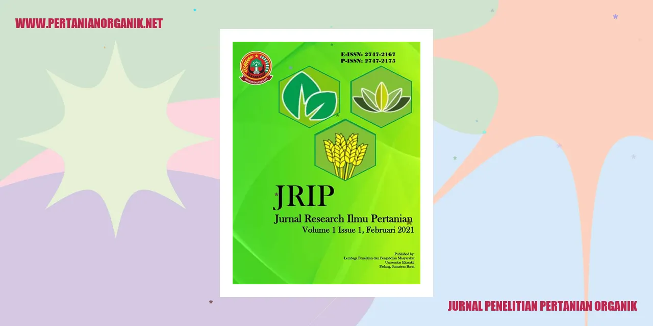 Jurnal Penelitian Pertanian Organik