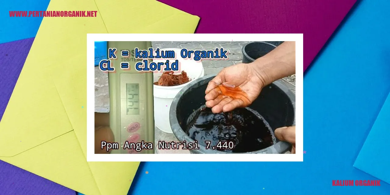 kalium organik