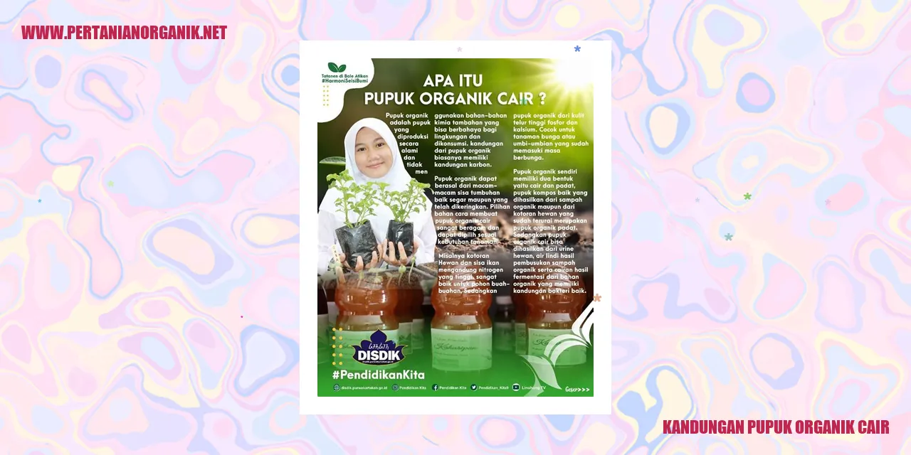 kandungan pupuk organik cair
