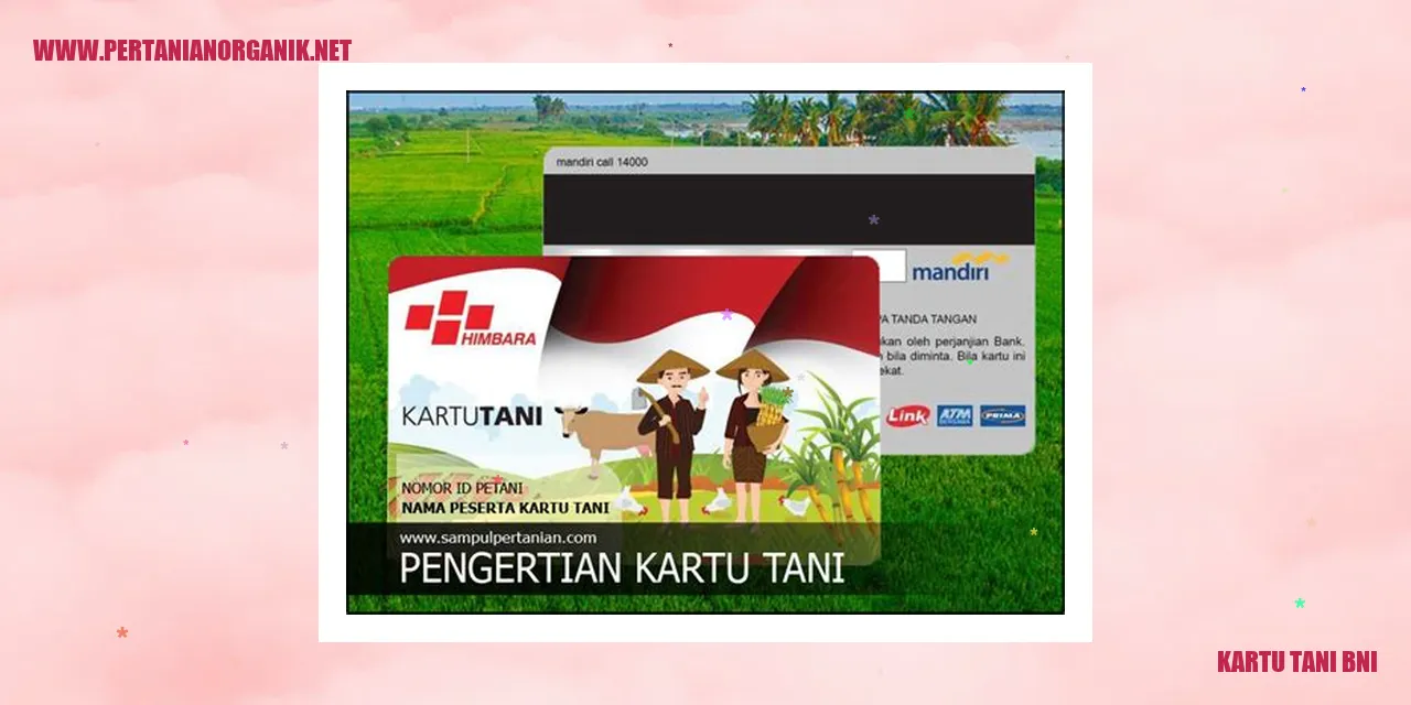 kartu tani bni