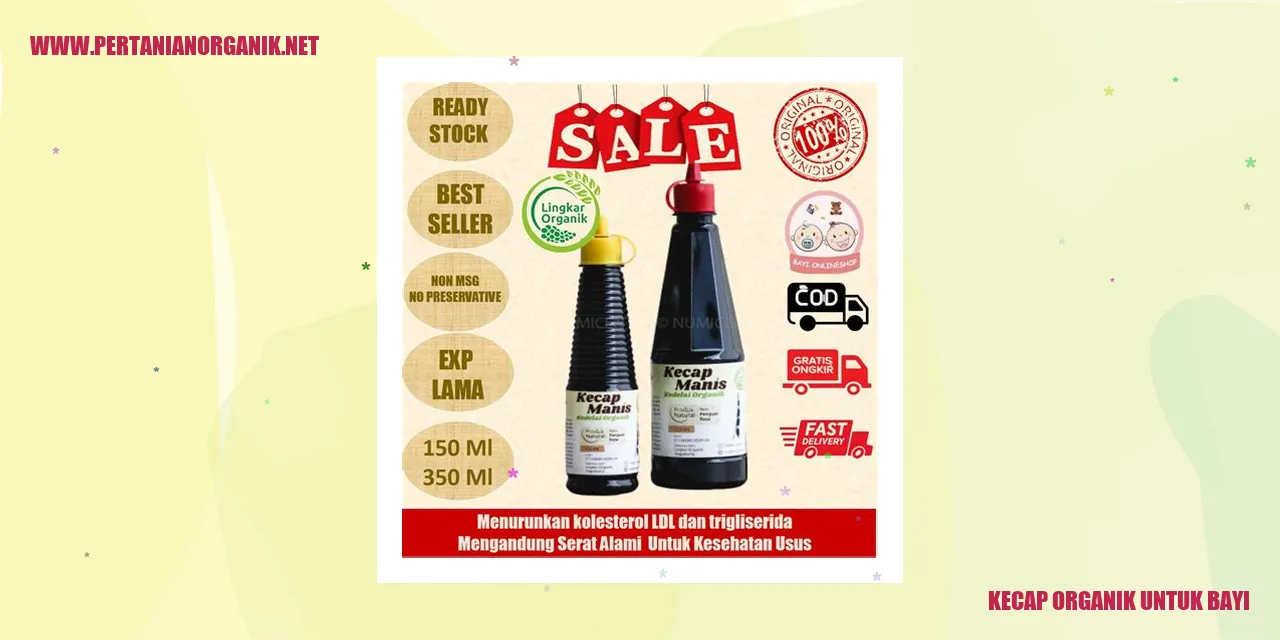 Kecap Organik untuk Bayi