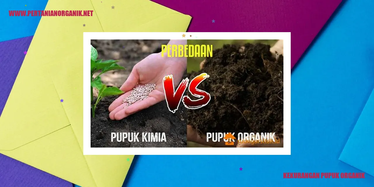 kekurangan pupuk organik