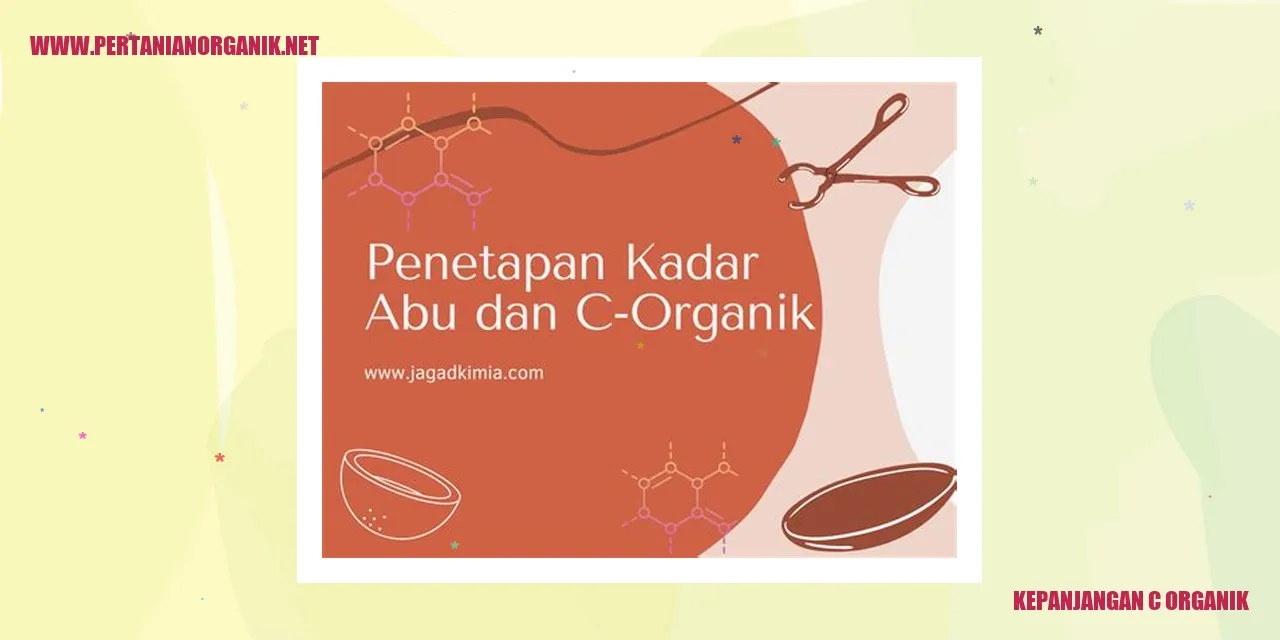 Kepanjangan C Organik