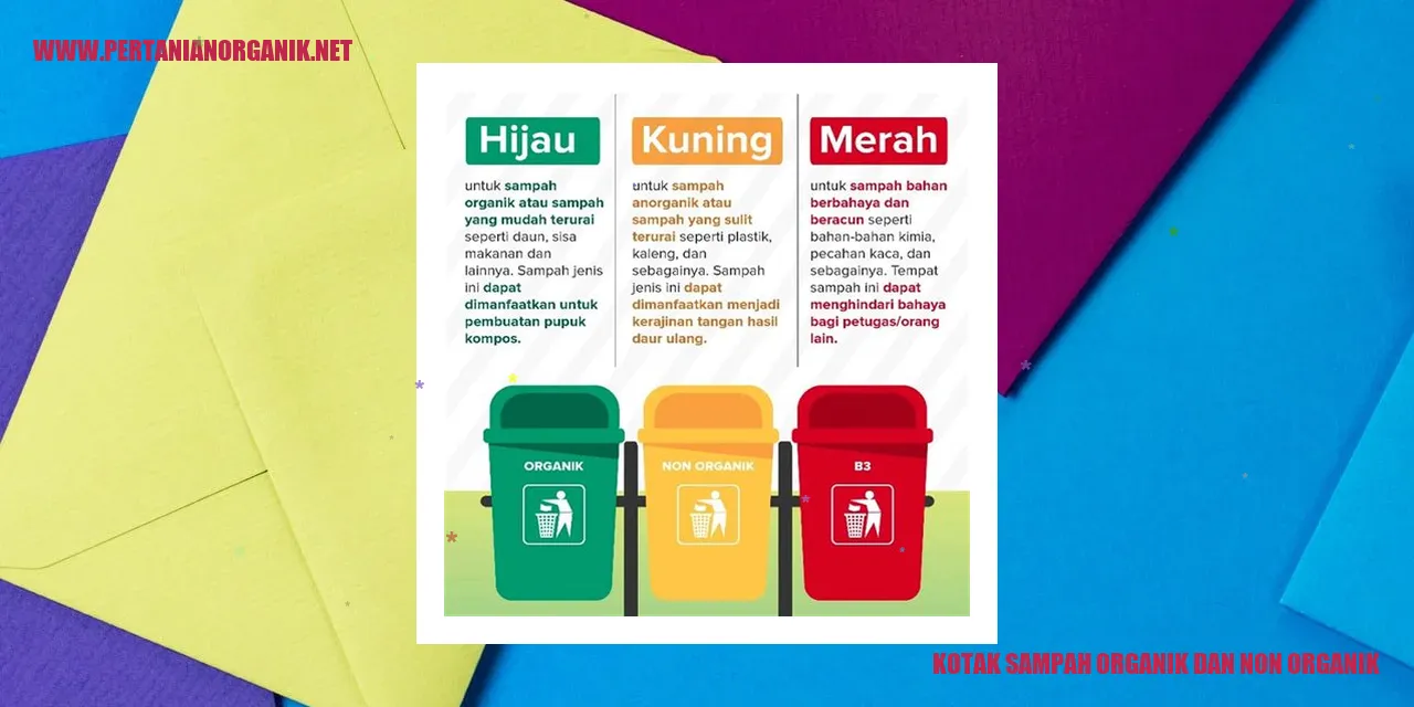 kotak sampah organik dan non organik