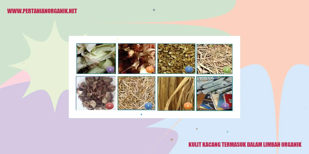 kulit kacang termasuk dalam limbah organik