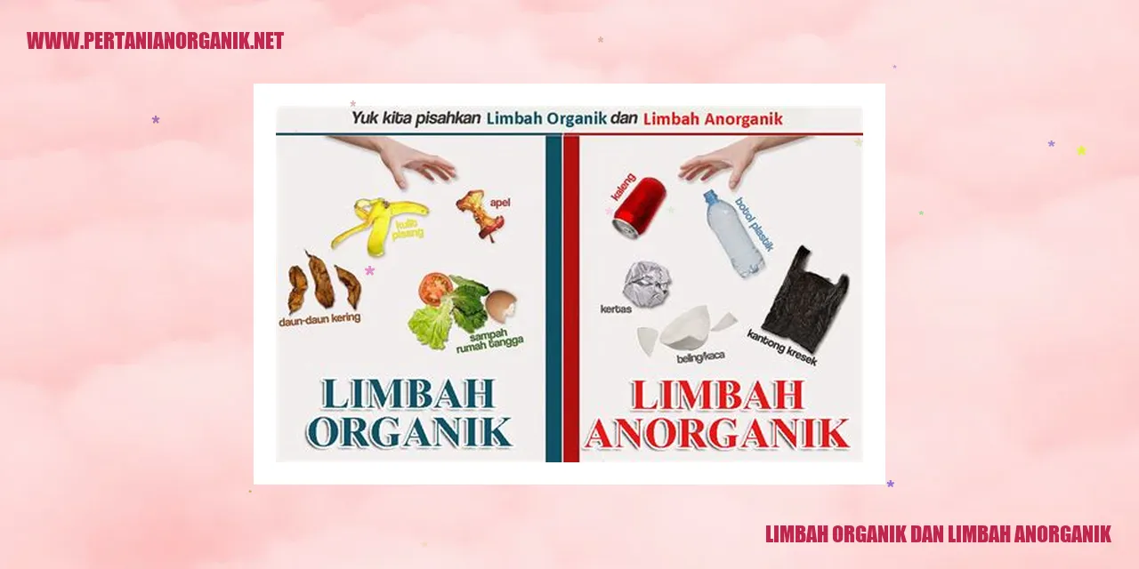 limbah organik dan limbah anorganik
