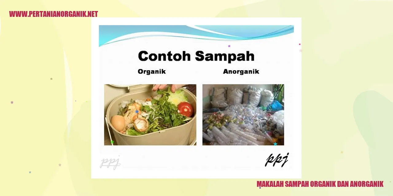 sampah organik dan anorganik