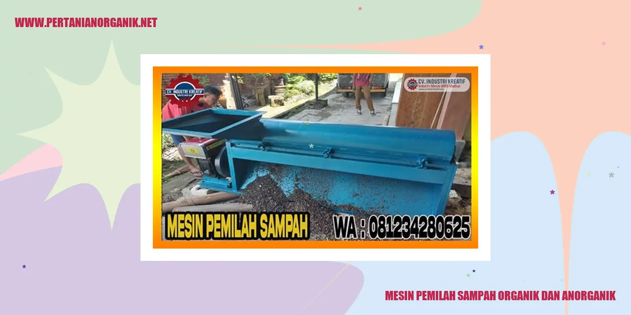 Mesin Pemilah Sampah Organik dan Anorganik