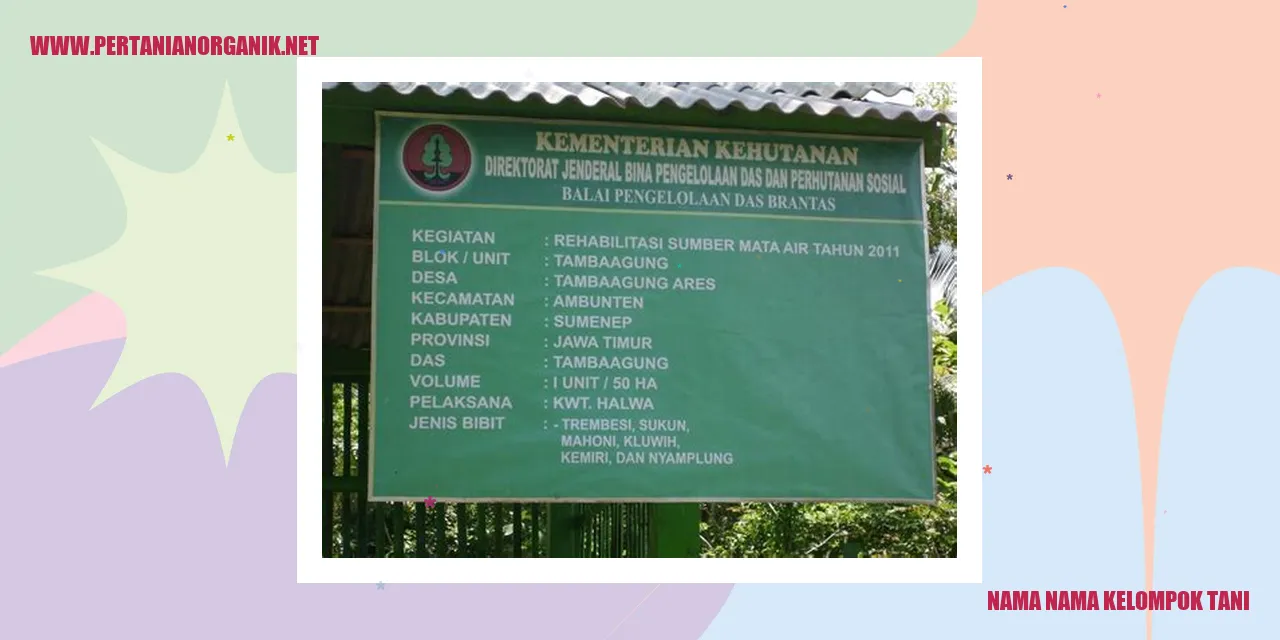 nama nama kelompok tani