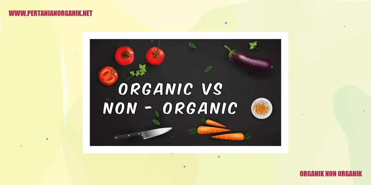 organik non organik