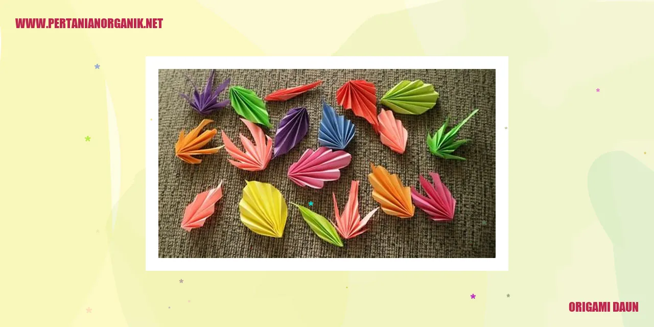 Kerajinan origami daun