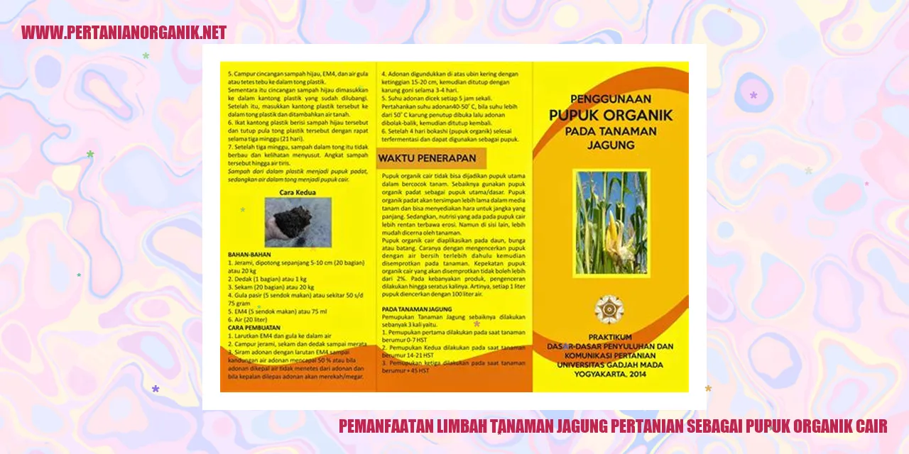 Limbah Tanaman Jagung