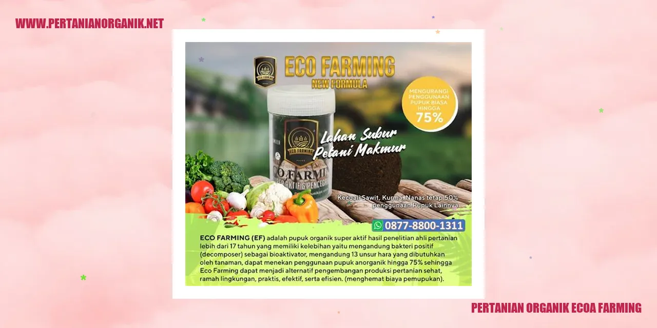 pertanian organik ecoa farming