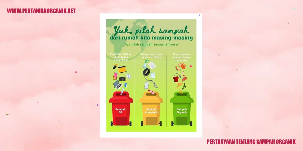 pertanyaan tentang sampah organik