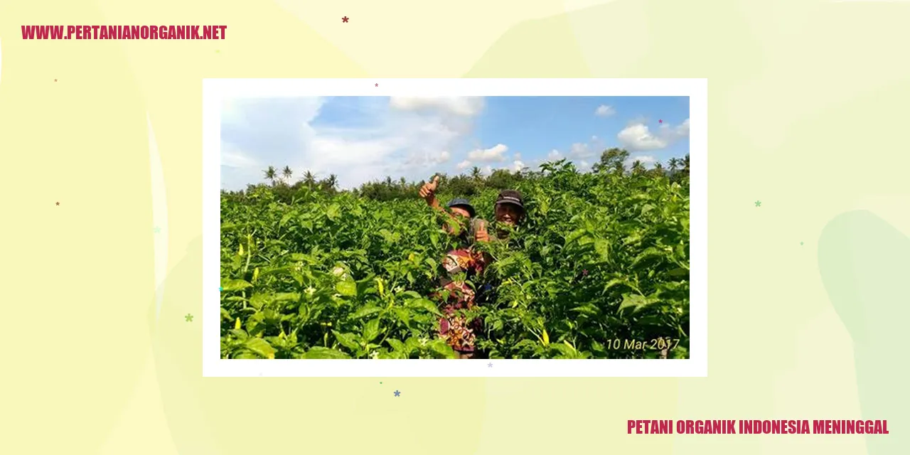 Petani Organik Indonesia Meninggal