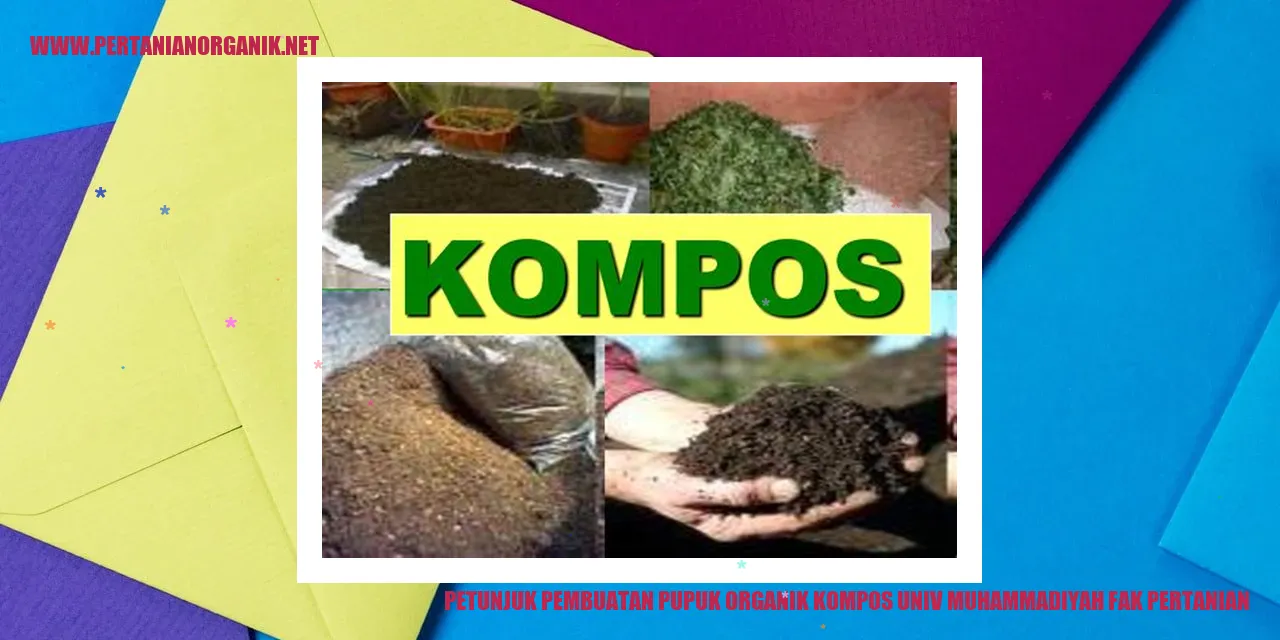 Petunjuk Pembuatan Pupuk Organik Kompos