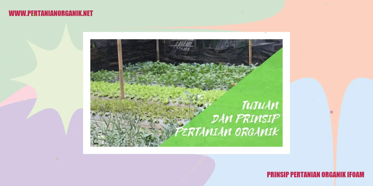 prinsip pertanian organik ifoam