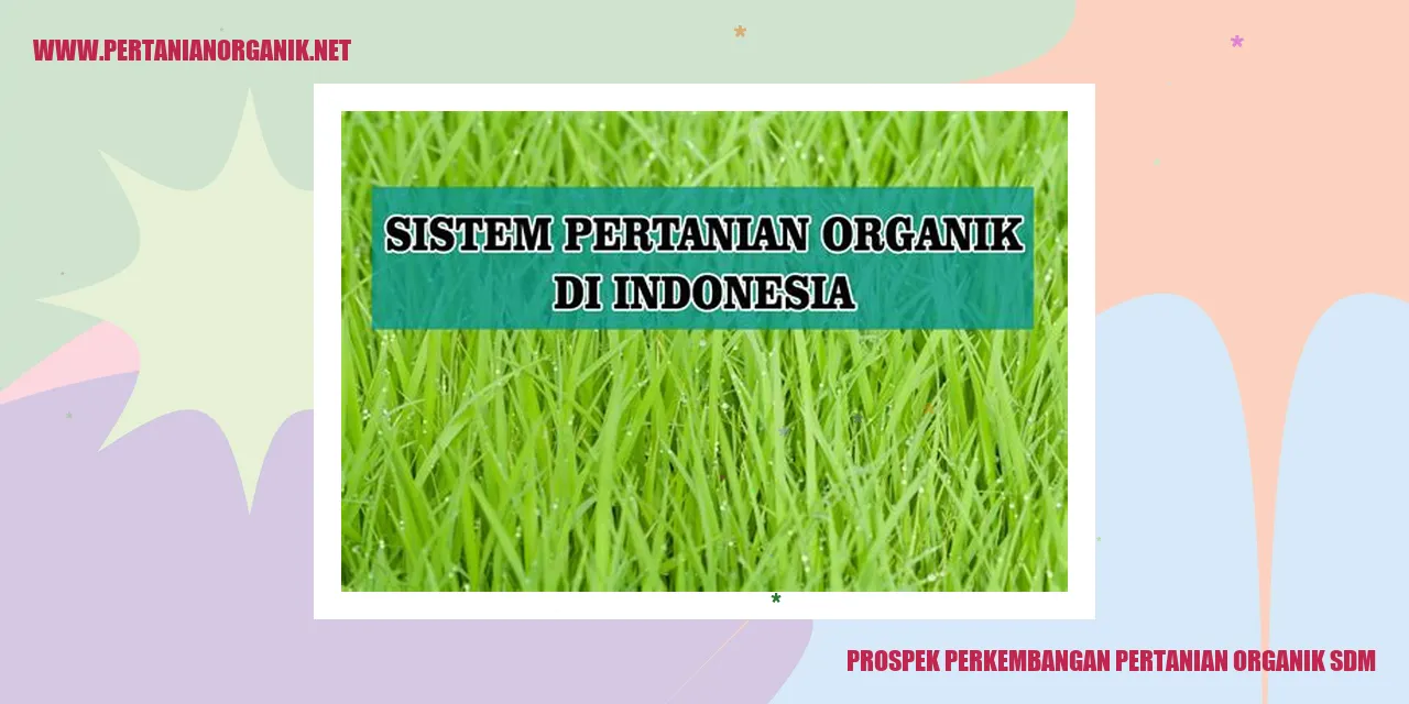 prospek perkembangan pertanian organik sdm