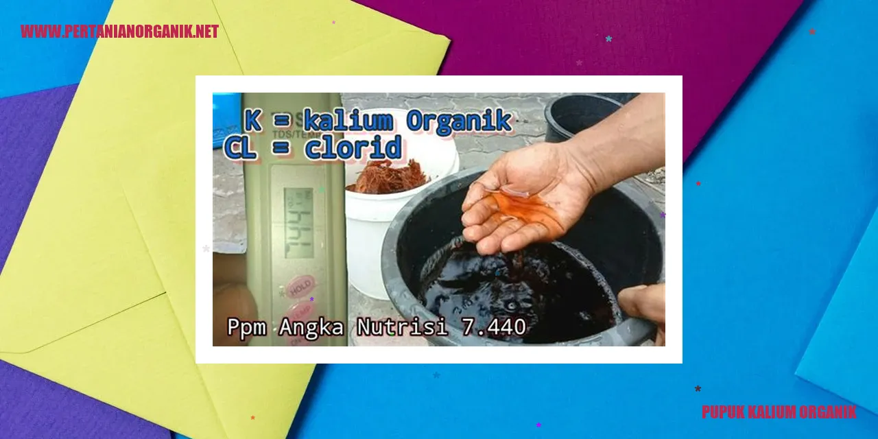 pupuk kalium organik