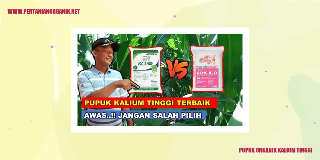 Pupuk Organik Kalium Tinggi