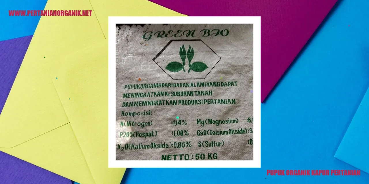 Pupuk Organik Kapur Pertanian