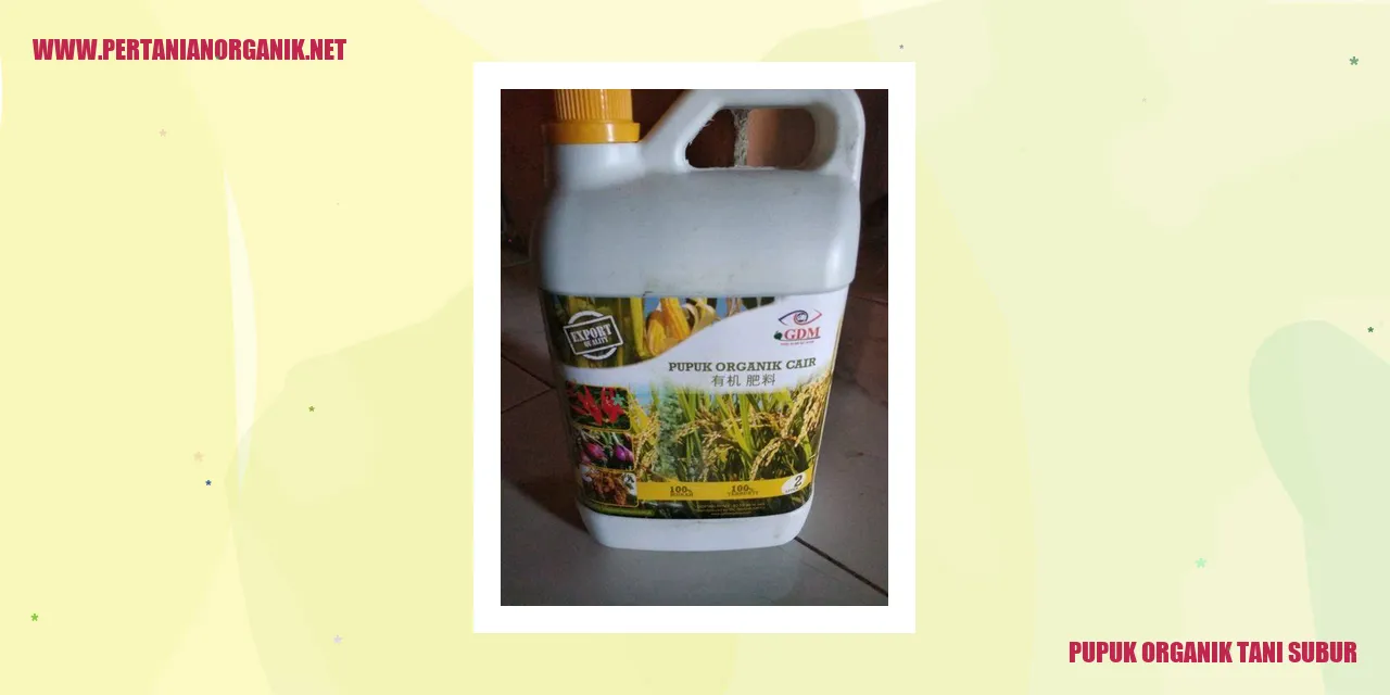pupuk organik tani subur