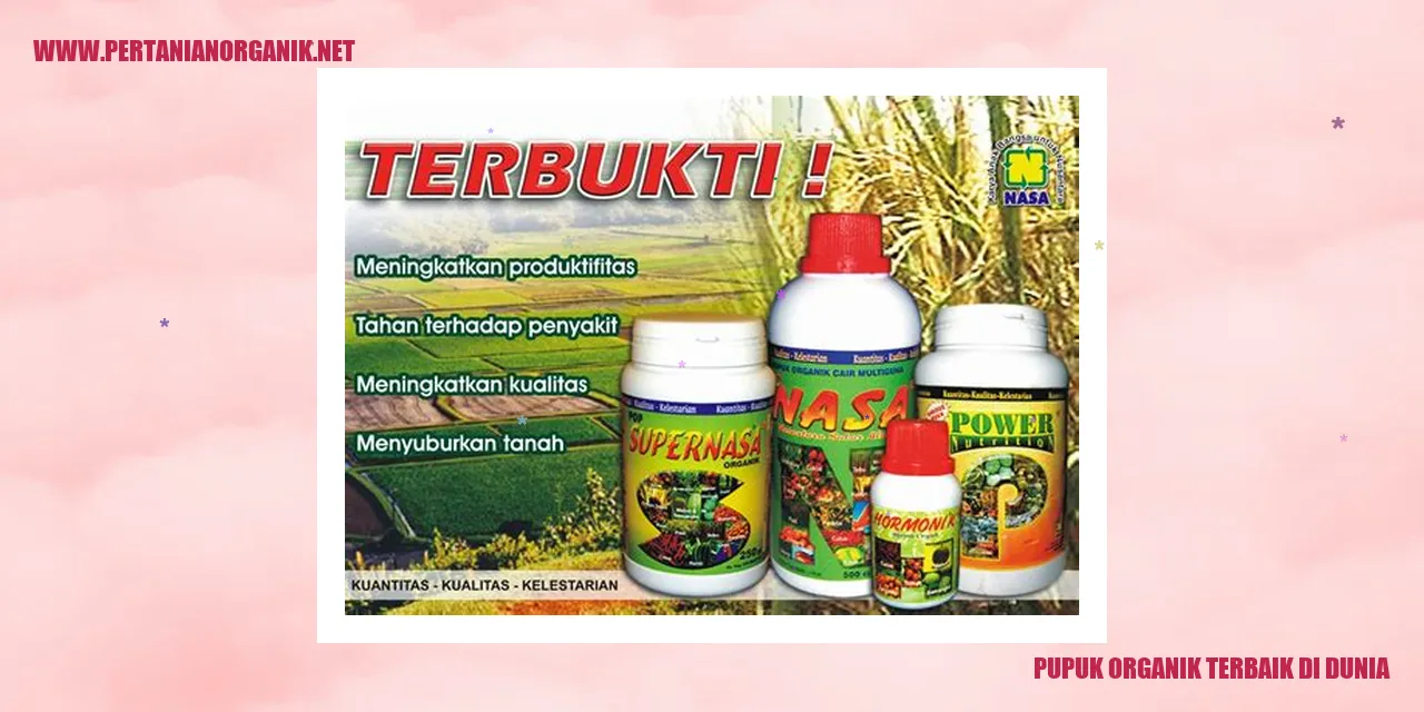 pupuk organik terbaik di dunia