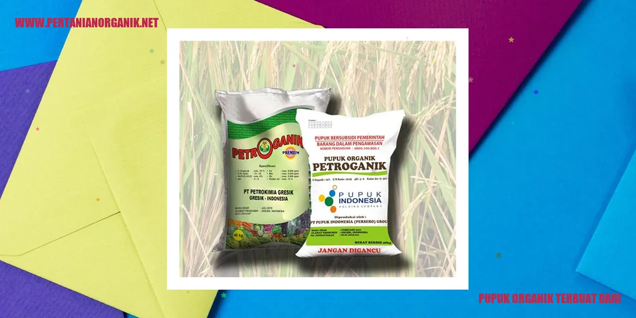 pupuk organik terbuat dari