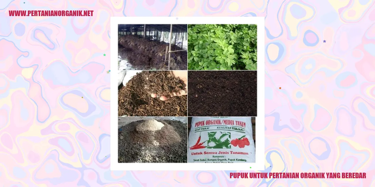 Pupuk untuk Pertanian Organik yang Beredar