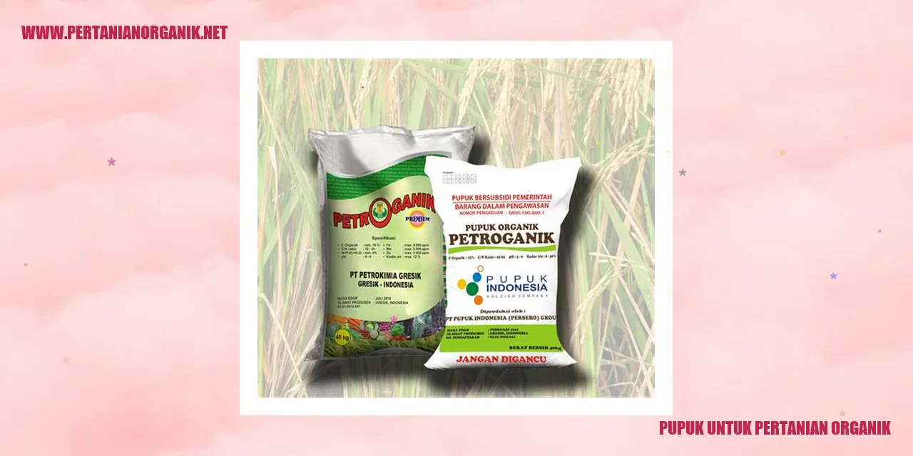 Pupuk untuk Pertanian Organik