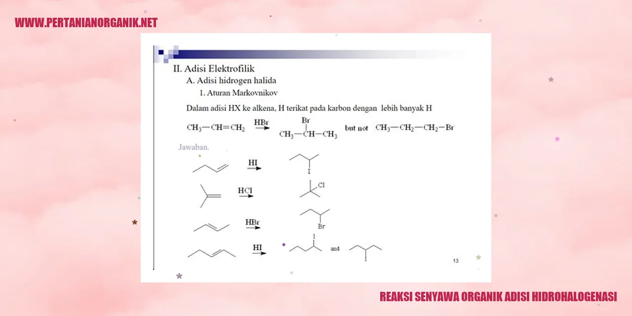 reaksi senyawa organik adisi hidrohalogenasi
