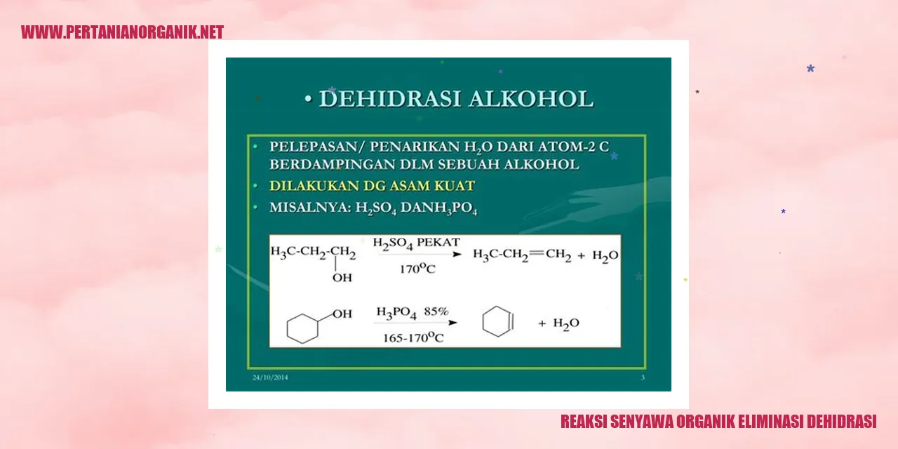 reaksi senyawa organik eliminasi dehidrasi