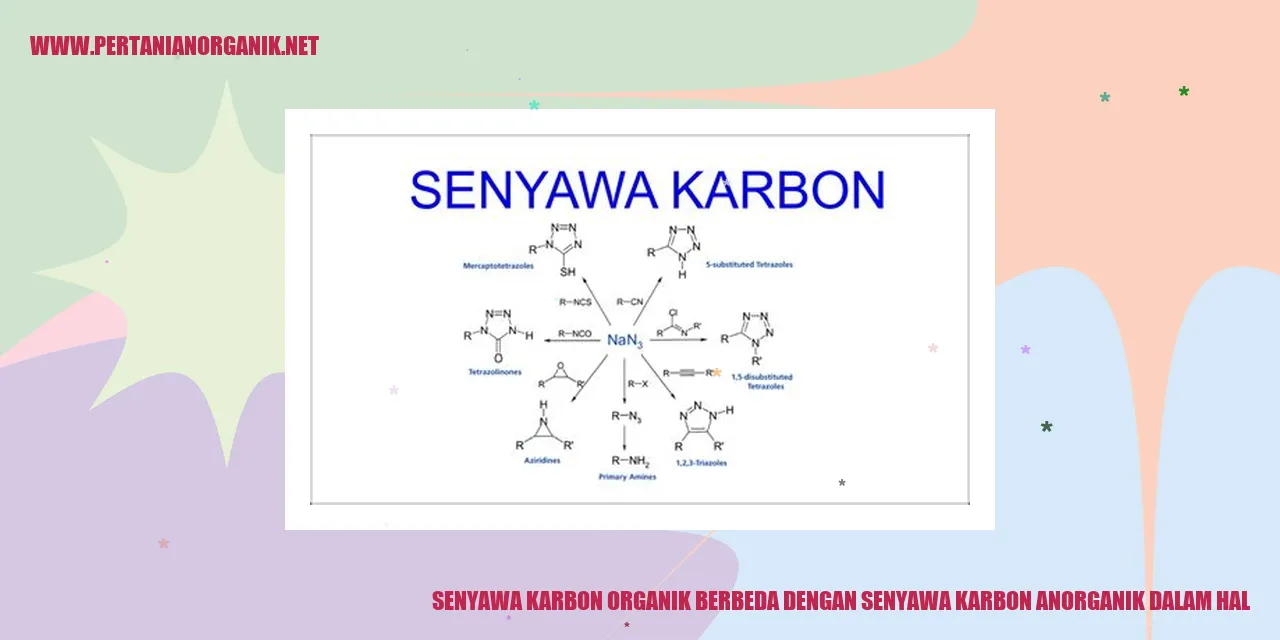 senyawa karbon organik berbeda dengan senyawa karbon anorganik dalam hal