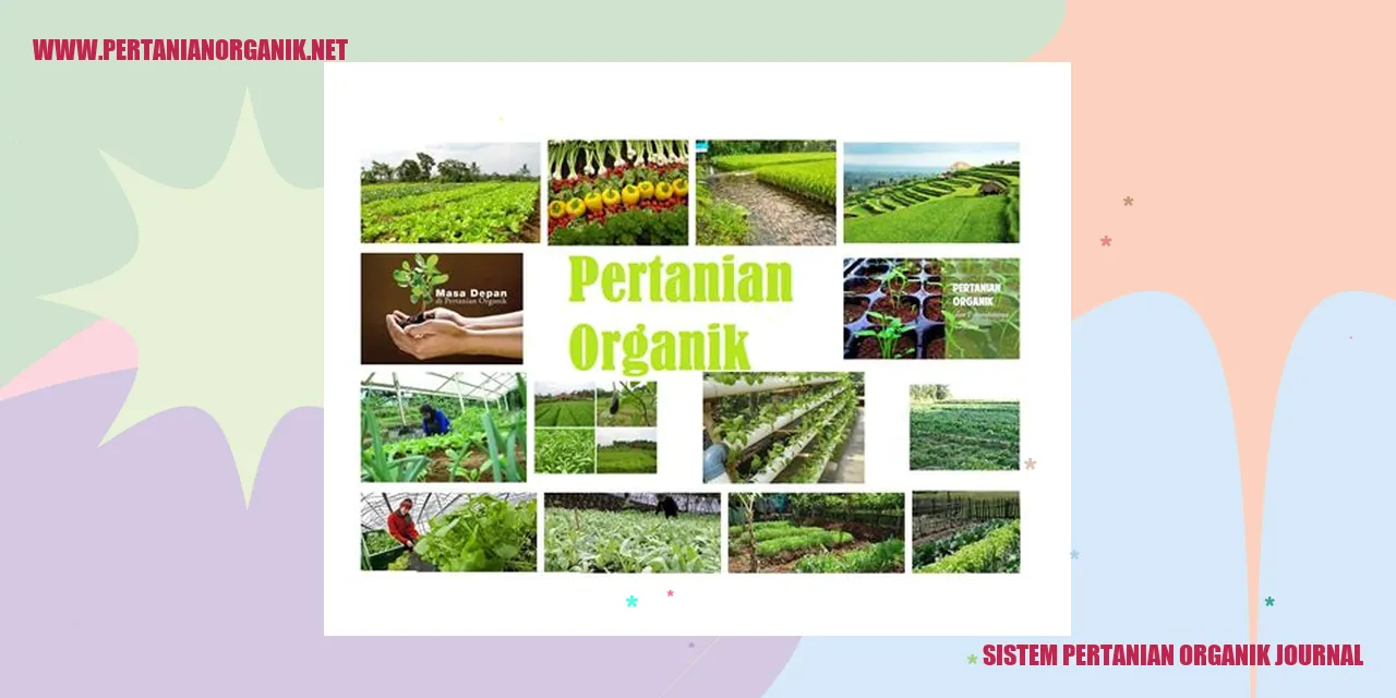 sistem pertanian organik journal