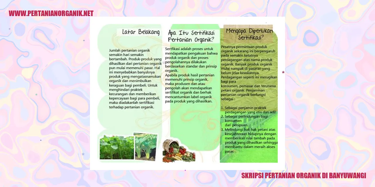 Skripsi Pertanian Organik di Banyuwangi